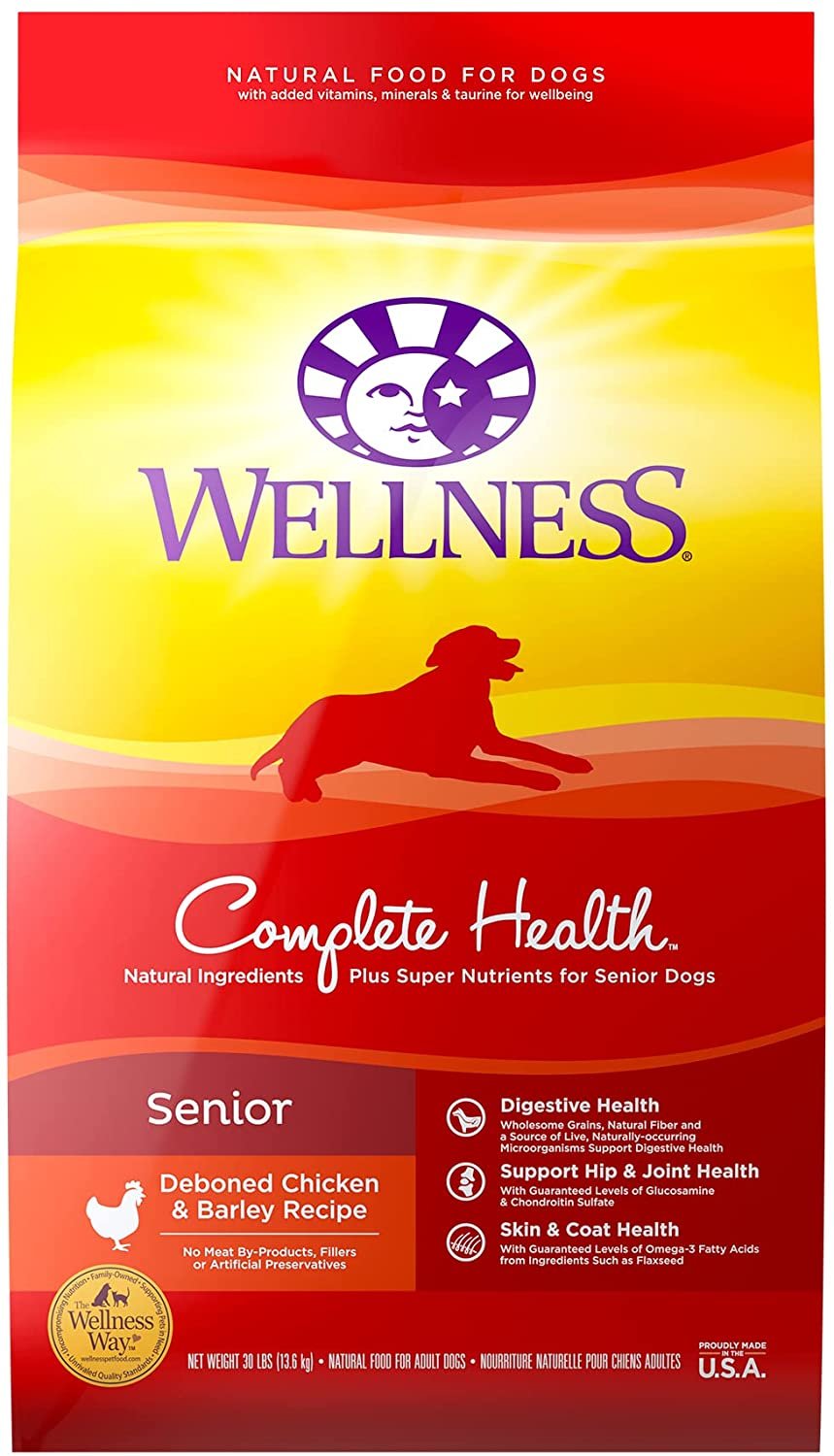 Wellness Complete Health Premium Senior Whole Grain Dry Dog Food, Chicken